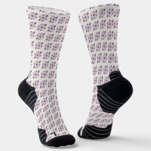 Lila-Pastell-Dekorative bunte Fliese Socken