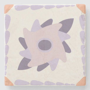 Lila-Pastell-Dekorative bunte Fliese Steinuntersetzer