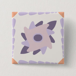 Lila-Pastell-Dekorfliesenmuster Button