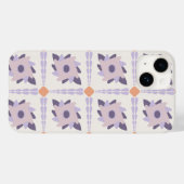 Lila Pastell-Dekorfliesenmuster Case-Mate iPhone Hülle (Rückseite (Horizontal))