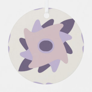 Lila-Pastell-Dekorfliesenmuster Ornament Aus Metall