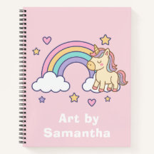 Lila Pastell Einhorn Regenbogen Individueller Name