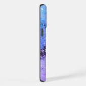 Lila Pastell-Glitzer und Mit Monogramm Juwel iPhone Hülle (Rechte Seite)