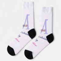 Lila Pastell glücklicher Valentinstag rosa Monogra