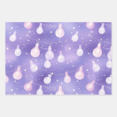 Lila Pastell Holiday Wrapping Paper Geschenkpapier Set (Vorderseite)