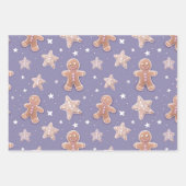 Lila Pastell Holiday Wrapping Paper Geschenkpapier Set (Vorderseite)