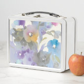 Lila Pastellblumenblätter des Juwel-Garten-| Metall Brotdose (Beispiel)