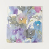 Lila Pastellblumenblätter des Juwel-Garten-| Wandteppich (Vorderseite (Horizontal))