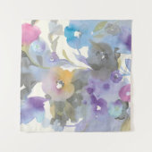 Lila Pastellblumenblätter des Juwel-Garten-| Wandteppich (Vorderseite)