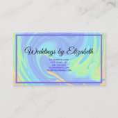 Lila Pastellfarben mit Monogramm-Buchstaben Visitenkarte (Rückseite)