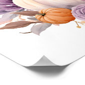 Lila pastellfarbenes Halloween-Kürbisposter Poster (Ecke)