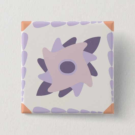 Lila Pastellfliese Button (Vorderseite)