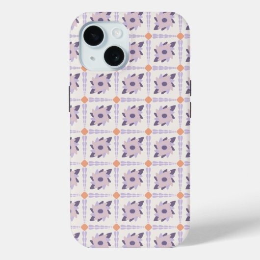 Lila Pastellfliese Case-Mate iPhone Hülle (Rückseite)