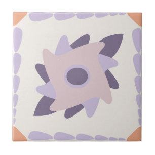 Lila Pastellfliese Fliese