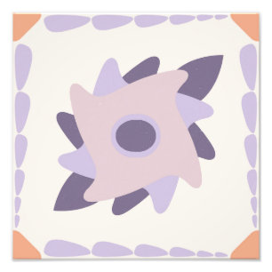 Lila Pastellfliese Fotodruck