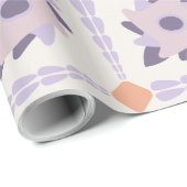 Lila Pastellfliese Geschenkpapier (Rolleneckpunkt)
