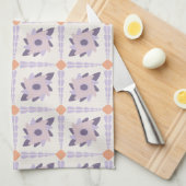 Lila Pastellfliese Geschirrtuch (Viertel Falte)