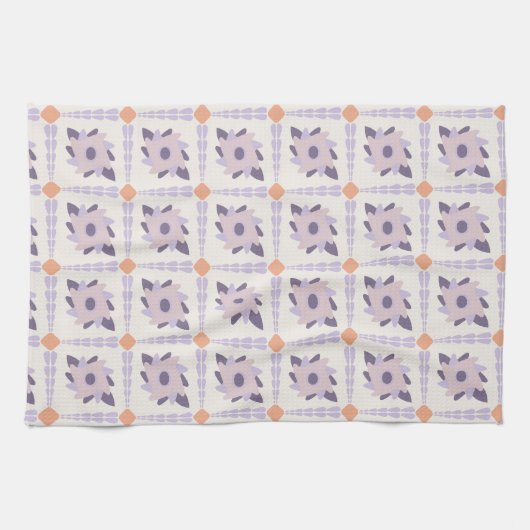 Lila Pastellfliese Geschirrtuch (Horizontal)