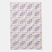 Lila Pastellfliese Geschirrtuch (Vertikal)
