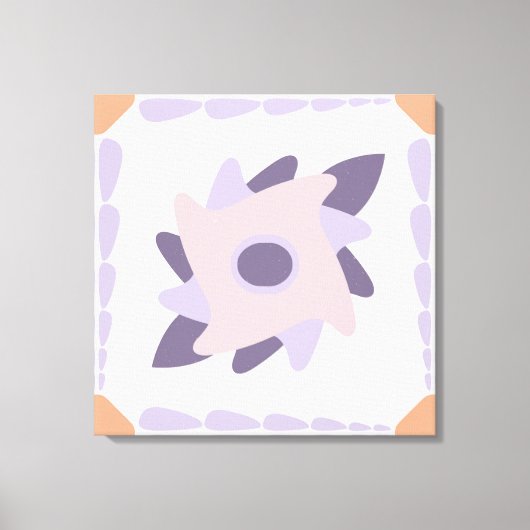 Lila Pastellfliese Leinwanddruck (Vorderseite)