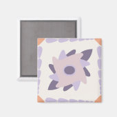 Lila Pastellfliese Magnet (Vorderseite/Rückseite)