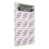 Lila Pastellfliese Mini Klemmbrett (Schrägansicht)