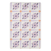 Lila Pastellfliese Mini Klemmbrett (Rückseite)