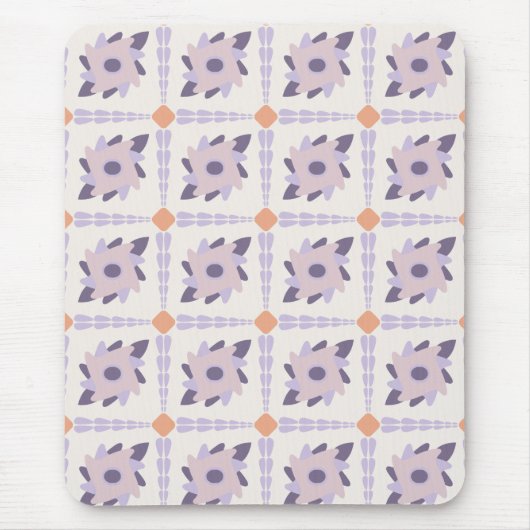 Lila Pastellfliese Mousepad (Vorne)