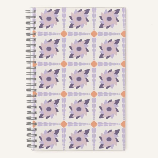 Lila Pastellfliese Notizblock (Vorderseite)