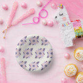 Lila Pastellfliese Pappteller (Party)