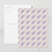 Lila Pastellfliese Postkarte (Vorne/Hinten)