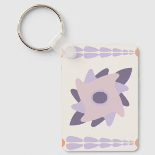 Lila Pastellfliese Schlüsselanhänger