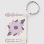 Lila Pastellfliese Schlüsselanhänger (Rückseite)