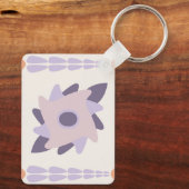Lila Pastellfliese Schlüsselanhänger (Rückseite)