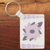 Lila Pastellfliese Schlüsselanhänger (Vorderseite)