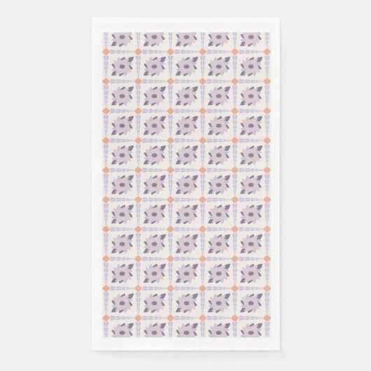 Lila Pastellfliese Serviette (Vorderseite)