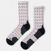 Lila Pastellfliese Socken (Links)
