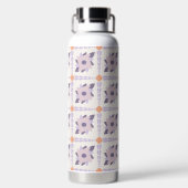 Lila Pastellfliese Trinkflasche (Rückseite)