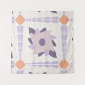 Lila Pastellfliese Wandteppich (Vorderseite (Horizontal))