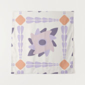 Lila Pastellfliese Wandteppich (Vorderseite)