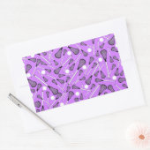 Lila Pastelllacrosse haftet Muster Rechteckiger Aufkleber (Umschlag)