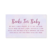 Lila Pastellrosa Babyparty-Buchwunsch