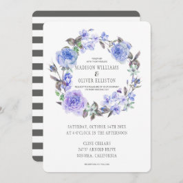 Lila Pastellwatercolor Wedding Blumen| Einladung