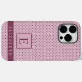 Lila Pastelpink-Pink-Polka-Dot von Custom Pale Lav Case-Mate iPhone Hülle (Rückseite (Horizontal))