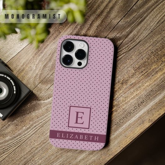 Lila Pastelpink-Pink-Polka-Dot von Custom Pale Lav Case-Mate iPhone Hülle