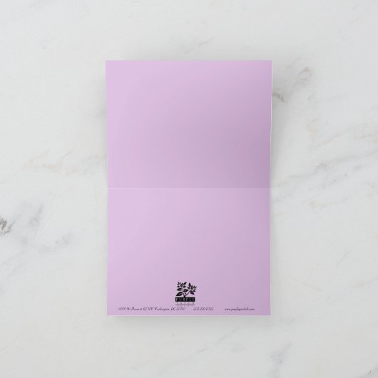 Lila Patch Arful Note Card Dankeskarte (Innenseite)