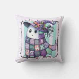 Lila Patchwork Ghost Halloween - Spooky Dekor Kissen