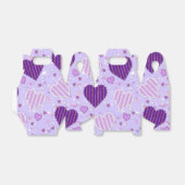 Lila Patchwork-Herz Geschenkschachtel (Ungefaltet)