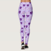 Lila Patchwork-Herz Leggings (Rückseite)