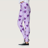 Lila Patchwork-Herz Leggings (Links)